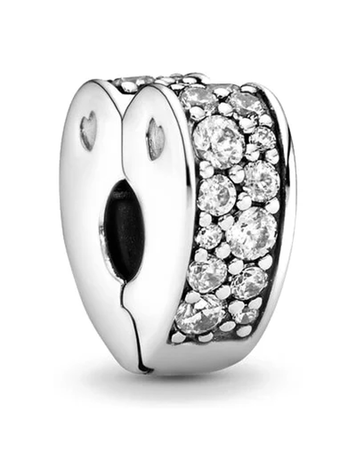 Clip corazón pavé