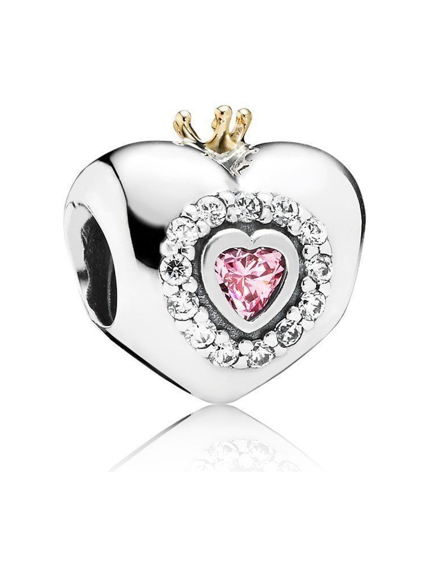 Charm corazón con corona