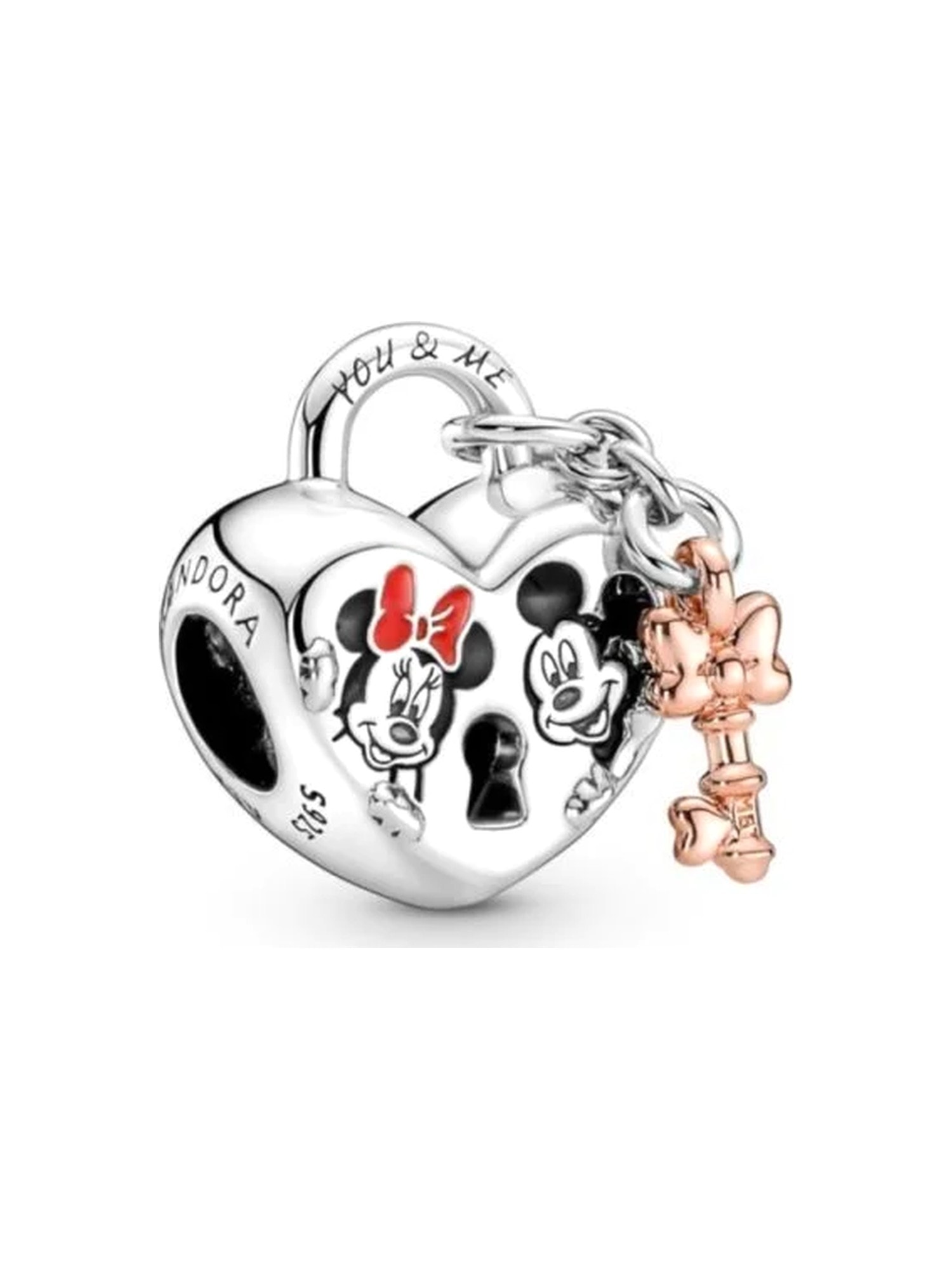 Charm candado Mickey y Minnie