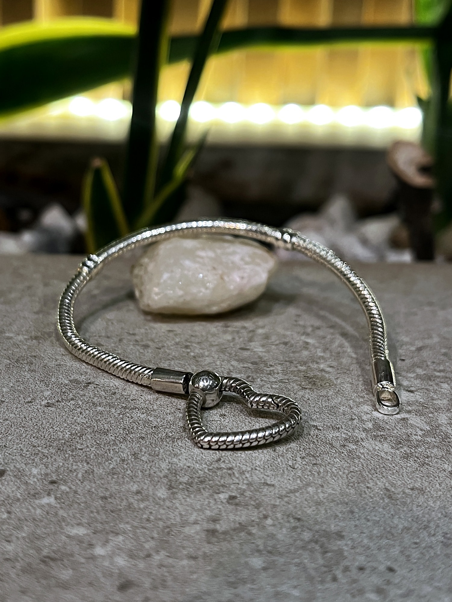 Pulsera broche corazón abierto — 17 cm — foto 2